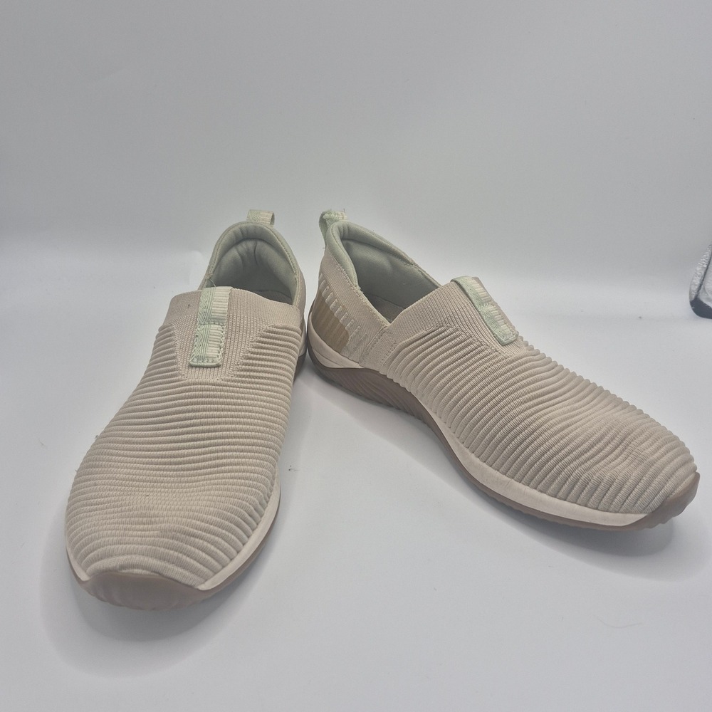 Ryka Womens Echo Knit Slip On Walking Shoes Tan Beige Size 8